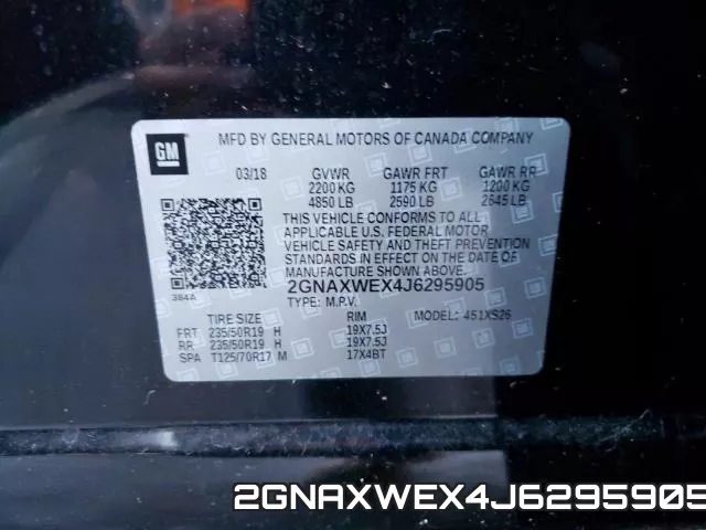 2GNAXWEX4J6295905 фото 2