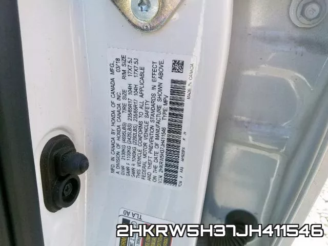 2HKRW5H37JH411546 фото 2