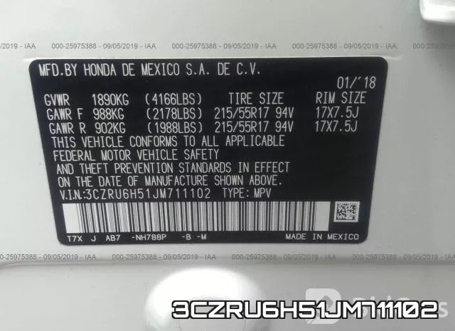 3CZRU6H51JM711102 фото 10