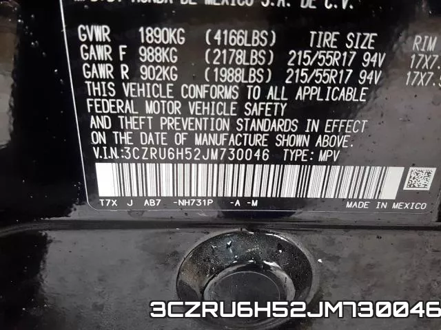 3CZRU6H52JM730046 фото 2