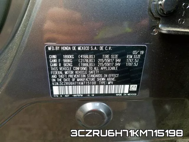 3CZRU6H71KM715198 фото 2