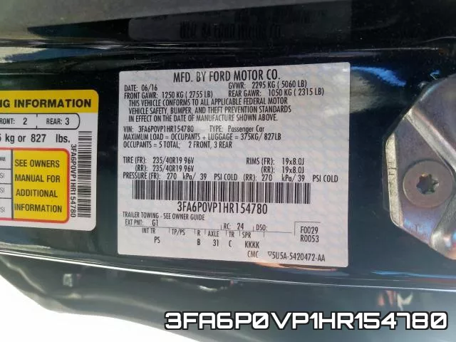 3FA6P0VP1HR154780 фото 2