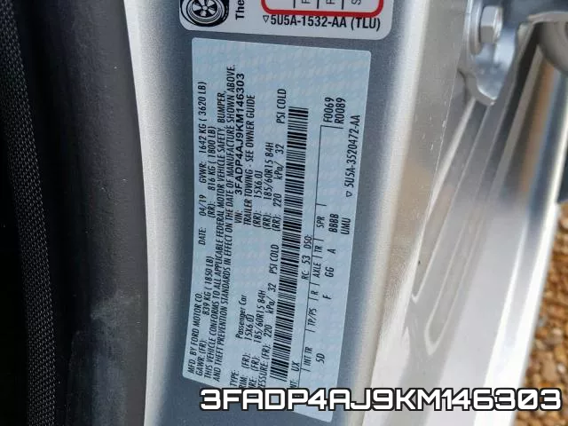3FADP4AJ9KM146303 фото 2