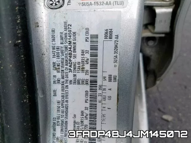3FADP4BJ4JM145072 фото 2