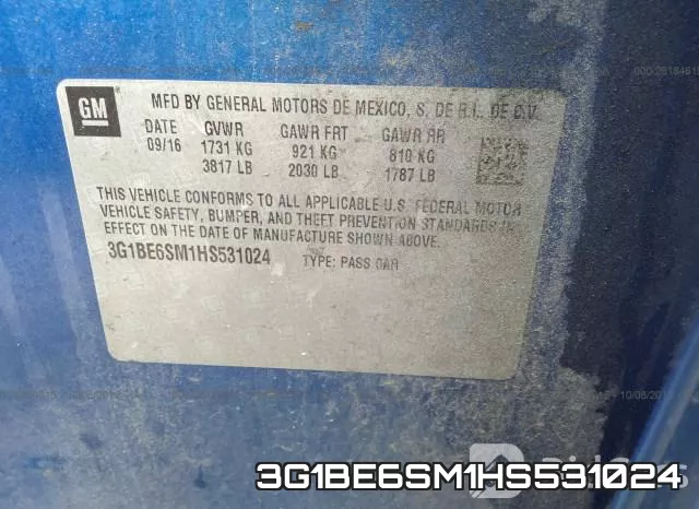 3G1BE6SM1HS531024 фото 10