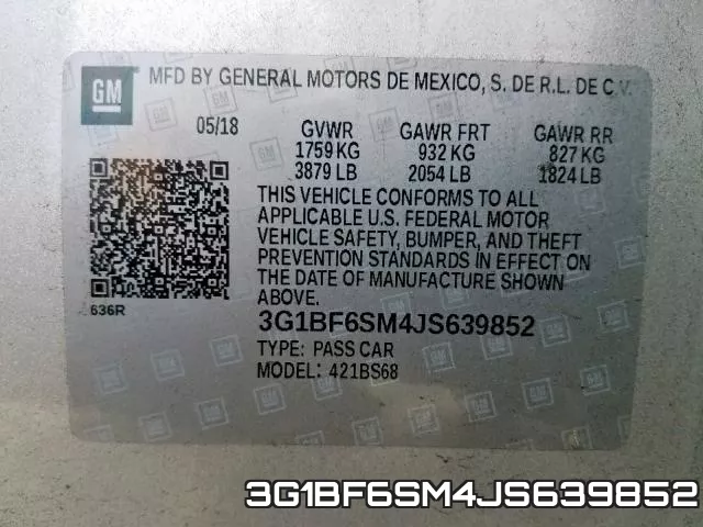 3G1BF6SM4JS639852 фото 2