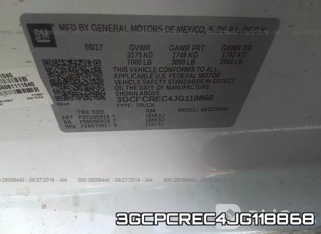 3GCPCREC4JG118868 фото 9