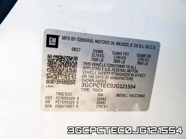 3GCPCTEC0JG121554 фото 2