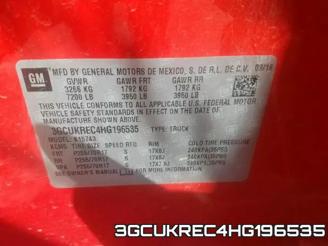 3GCUKREC4HG196535 фото 2