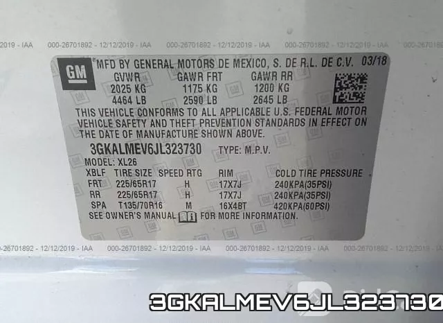 3GKALMEV6JL323730 фото 9