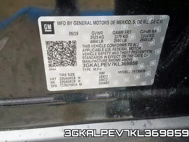 3GKALPEV7KL369859 фото 2