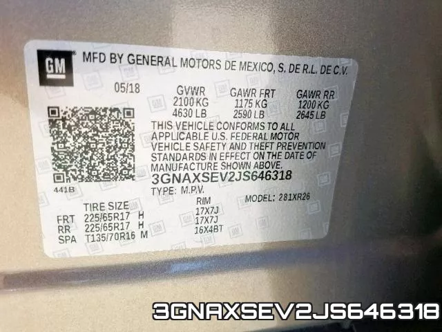 3GNAXSEV2JS646318 фото 2