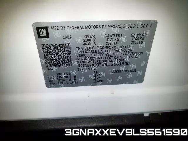3GNAXXEV9LS561590 фото 2