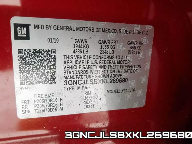 3GNCJLSBXKL269680 фото 2