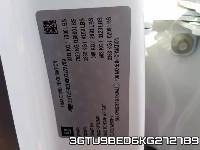3GTU9BED6KG272789 фото 2