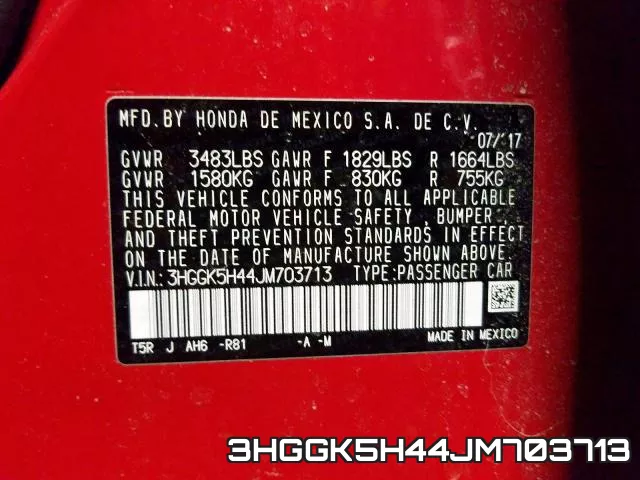 3HGGK5H44JM703713 фото 2