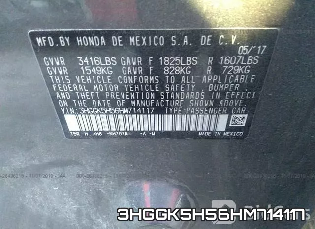 3HGGK5H56HM714117 фото 10