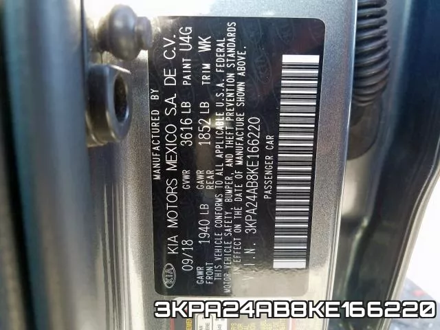 3KPA24AB8KE166220 фото 2