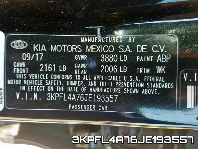 3KPFL4A76JE193557 фото 2