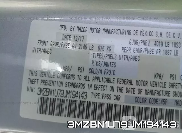 3MZBN1U79JM194143 фото 10