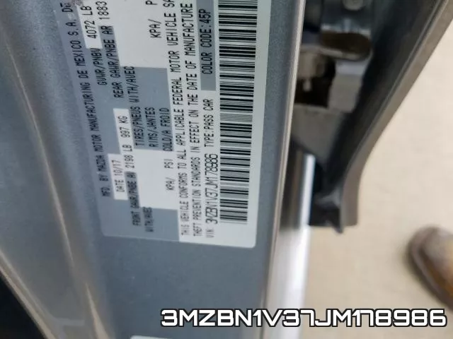 3MZBN1V37JM178986 фото 2