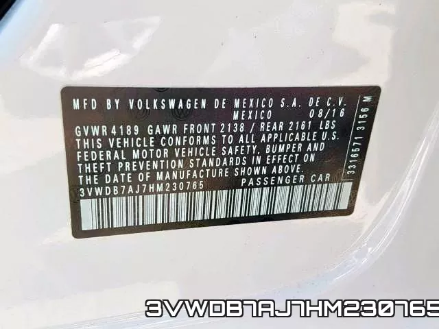 3VWDB7AJ7HM230765 фото 2