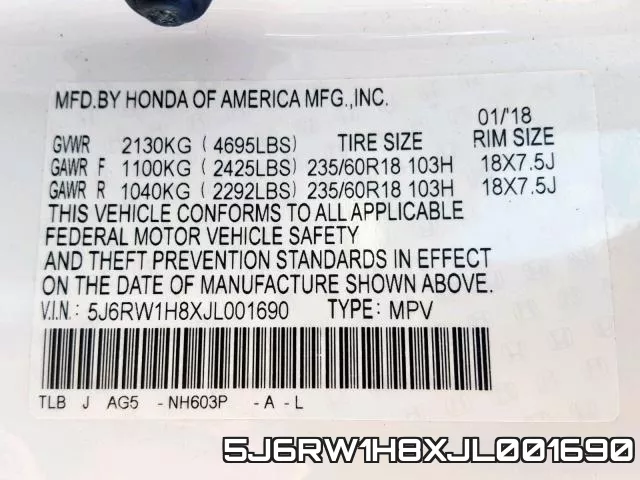5J6RW1H8XJL001690 фото 2