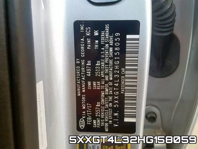 5XXGT4L32HG158059 фото 2