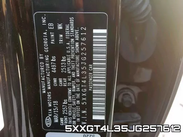 5XXGT4L35JG257612 фото 2
