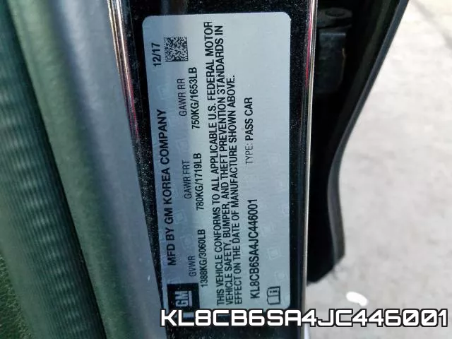 KL8CB6SA4JC446001 фото 2