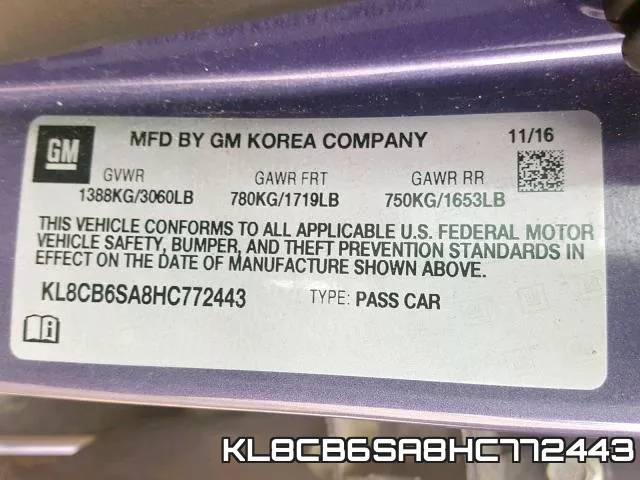 KL8CB6SA8HC772443 фото 2