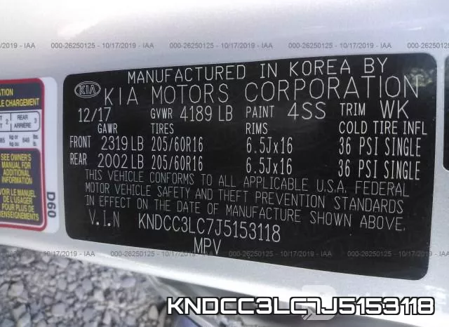 KNDCC3LC7J5153118 фото 10