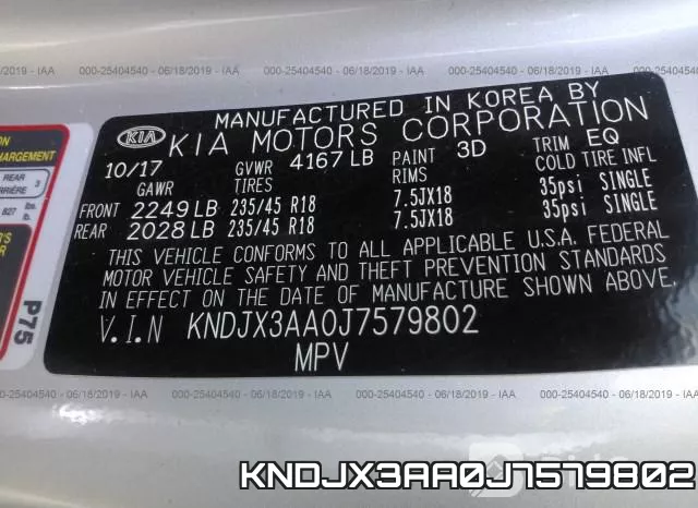 KNDJX3AA0J7579802 фото 6