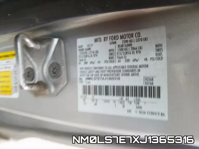 NM0LS7E7XJ1365316 фото 2