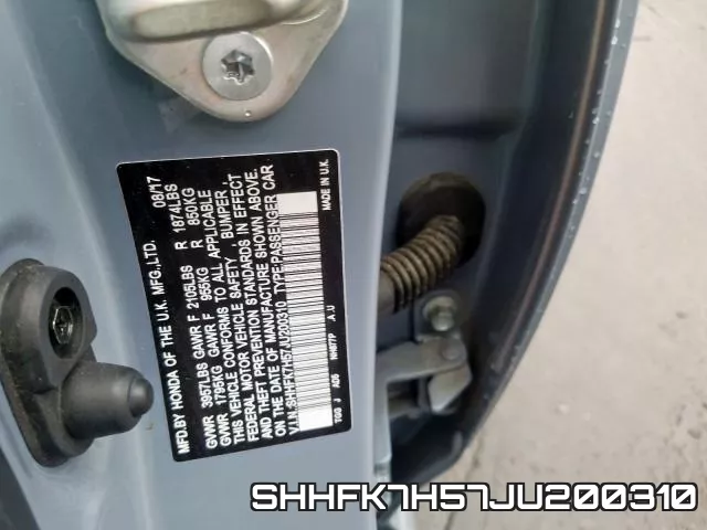 SHHFK7H57JU200310 фото 2