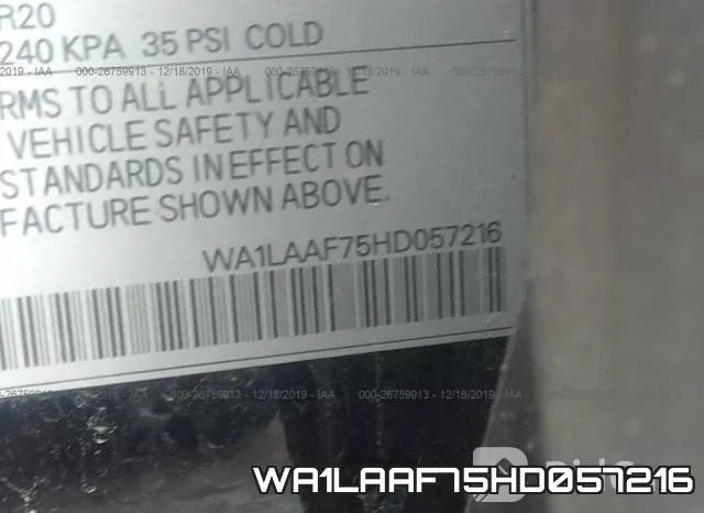WA1LAAF75HD057216 фото 10