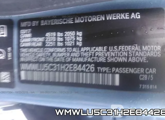 WMWLU5C31H2E84426 фото 10