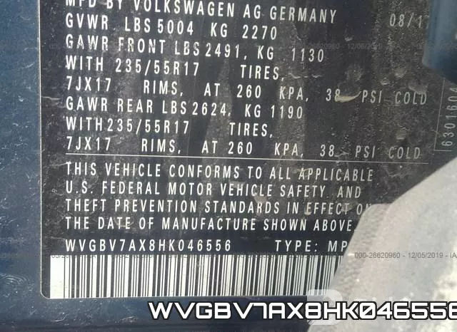 WVGBV7AX8HK046556 фото 10