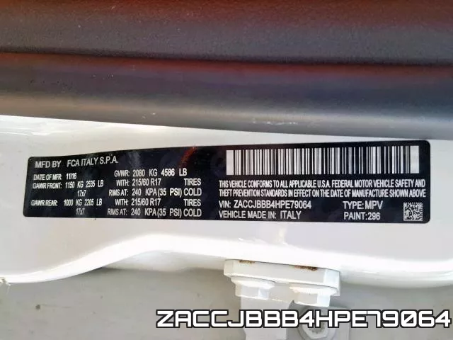 ZACCJBBB4HPE79064 фото 2