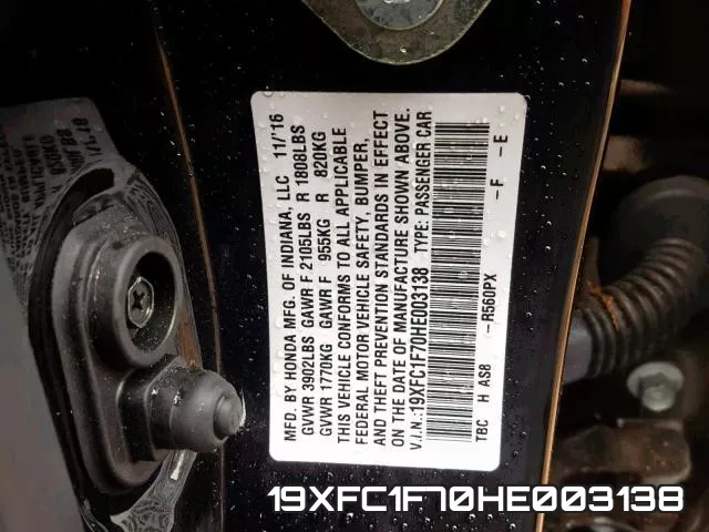 19XFC1F70HE003138 фото 2