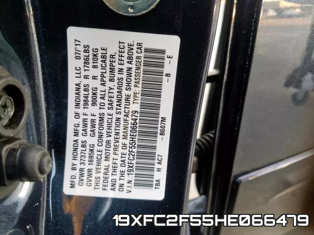 19XFC2F55HE066479 фото 2