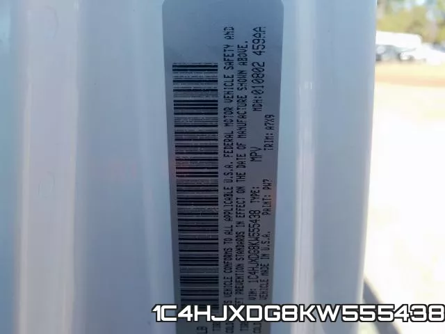 1C4HJXDG8KW555438 фото 2
