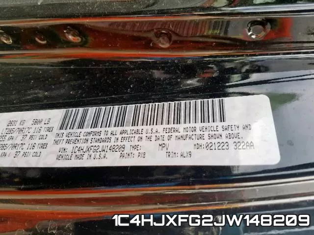 1C4HJXFG2JW148209 фото 2