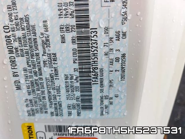 1FA6P8TH5H5237531 фото 2