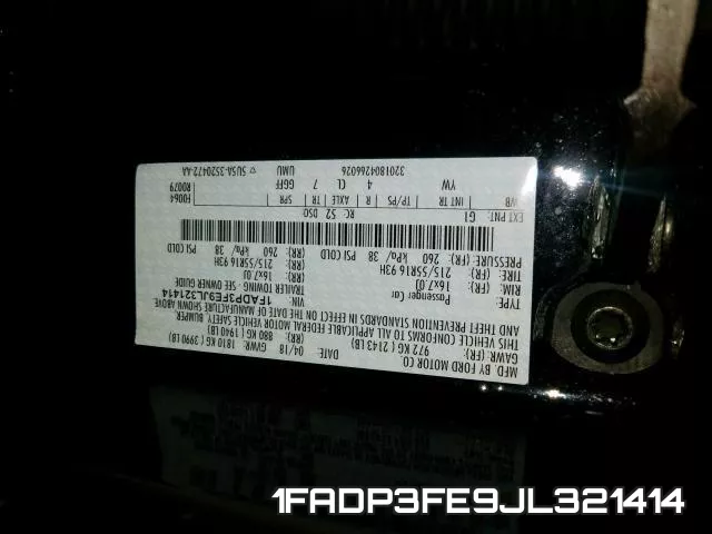 1FADP3FE9JL321414 фото 2
