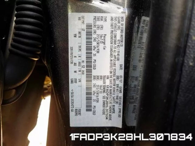 1FADP3K28HL307834 фото 2