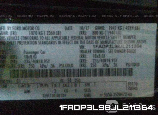 1FADP3L98JL211364 фото 10