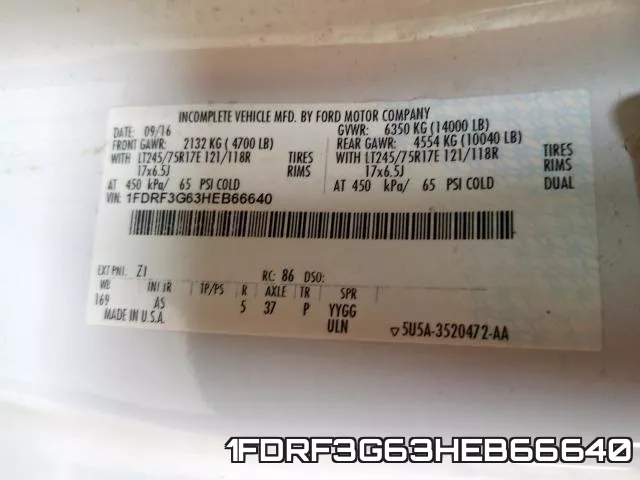 1FDRF3G63HEB66640 фото 2