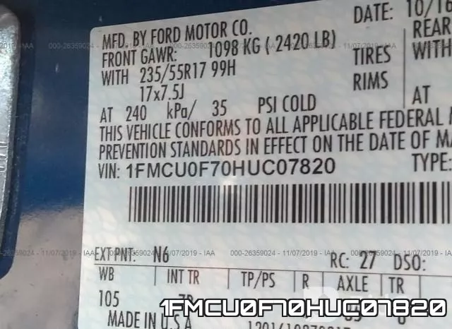 1FMCU0F70HUC07820 фото 10