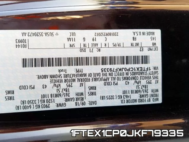 1FTEX1CP0JKF79335 фото 2
